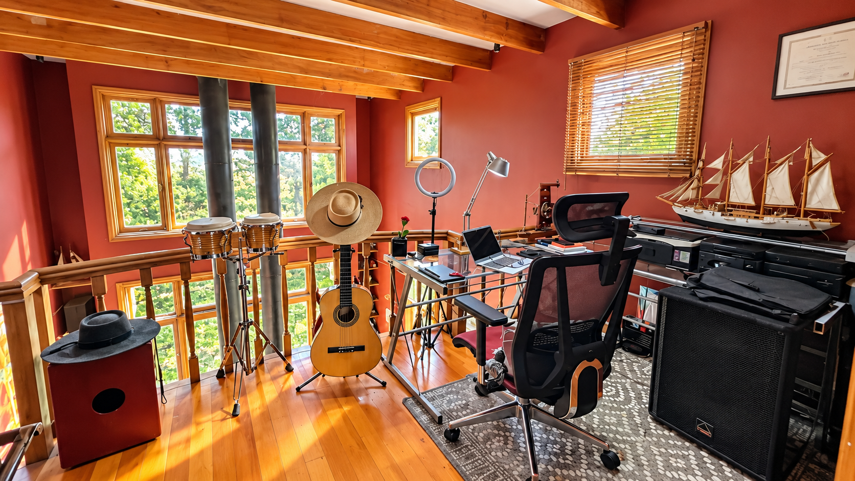 8- Loft musical con oficina y luz natural